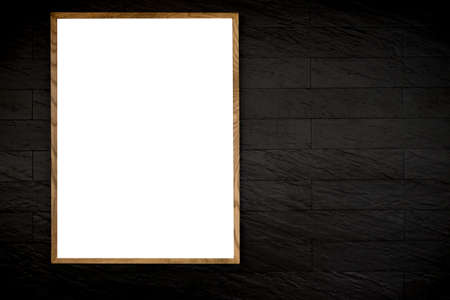 Frame for vertical poster or photographs on black wall