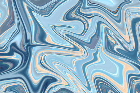 Blue background with a marble pattern. Liquid texture