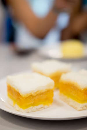 Streamed Chinese buns Dim Sum on white dishの写真素材