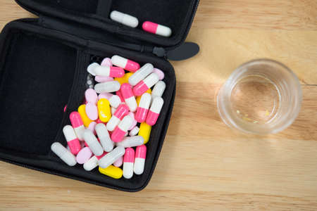 Pills and capsules used as medication or supplementsの写真素材