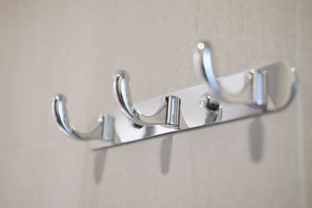 Towel hanger for bathroom on the wallの写真素材
