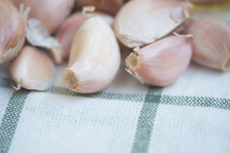 Close up fresh garlic. Most ingredient for cook Thai food
