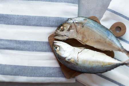 Steamed mackerel fish. Thai mackerel fish common steamed Thai seafoodの写真素材