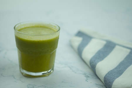 Green smoothie fruit and vegetable. Fitness and healthy lifestyle concept.の写真素材
