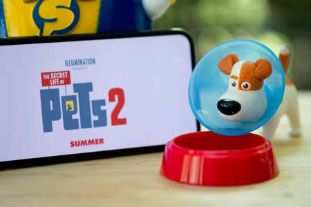 Bangkok, Thailand - June 2, 2019 : Dog toy from The Secret Life of Pets 2 movie is an American 3D...