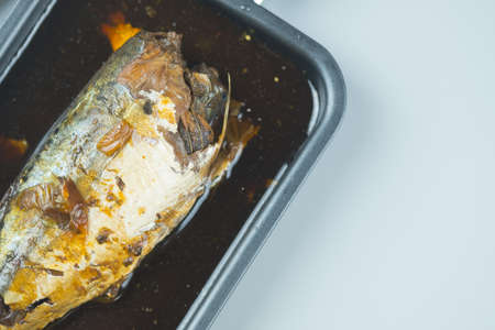 Fish boil in salt and soy sauce, top view