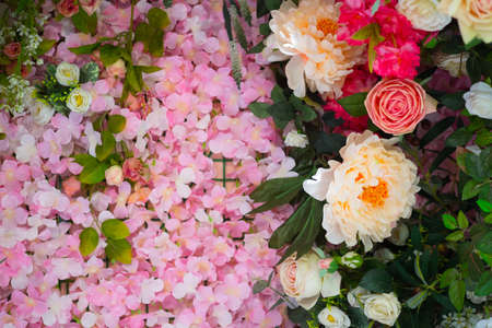 Flowery texture background, decoration in wedding