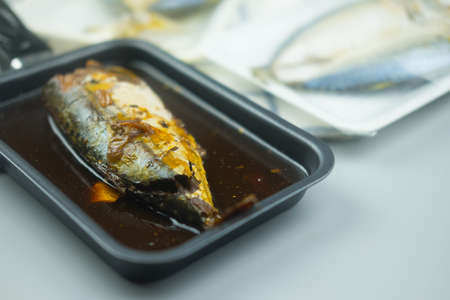 Sweet and sour boiled mackerel, Thailand style food.の写真素材