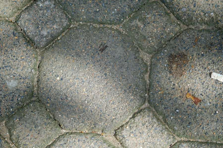 Brick octagonal walkway pavement texture backgroundの写真素材