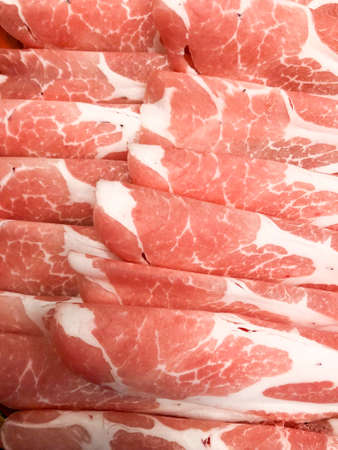 Raw beef meat set ready to cook Shabu shabu and sukiyaki