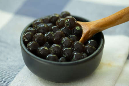 Tapioca ball or boba for bubble tea. Boiled Tapioca Pearls