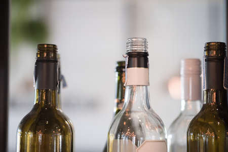 Many of wine bottles after drink, you can recycle for decoration home