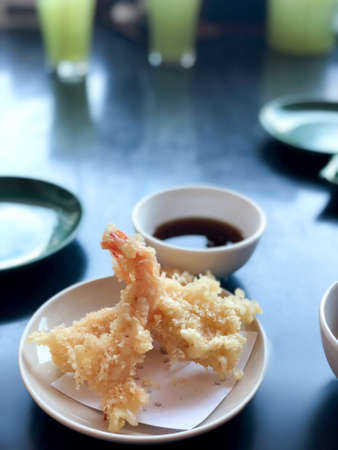 Tempura donburi , Fried shrimp tempura. Japanese foodの写真素材