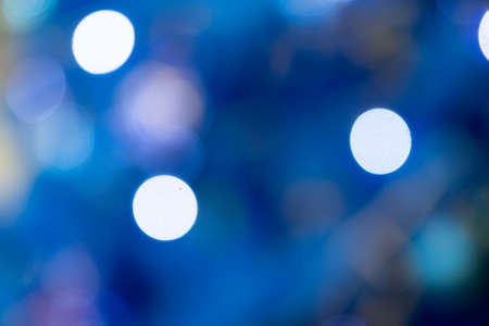 Abstract blue circles bokeh for Christmas of any backgroundの写真素材