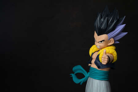 Bangkok, Thailand - February 13, 2020: Toy figure Dragon Ball Z cartoomics comic in Japan for collectorsのeditorial素材