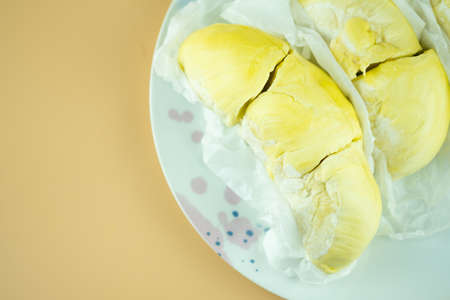 Fresh Durian fruit. Durian is a popular tropical fruit in Thailand. Durian is king of fruit from...