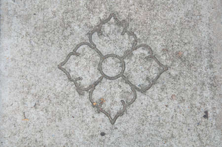 Thai outdoor brick flooring pattern. Brick paving design.