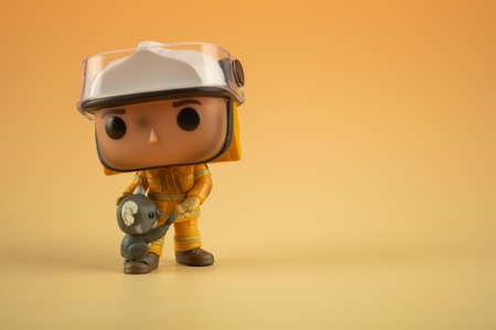 Bangkok, Thailand - August 16, 2020 : Funko Pop figure Popcultcha exclusive Bushfire Heroes...