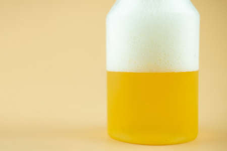 Cold beer with foam in refreshing drinking after working and celebration concept.の写真素材