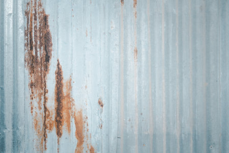 Old rusty zinc plate surface galvanized. Rough surfaceの写真素材