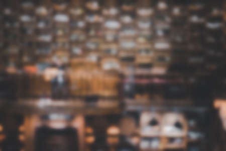Blur background of bar counter in night pub or restaurant