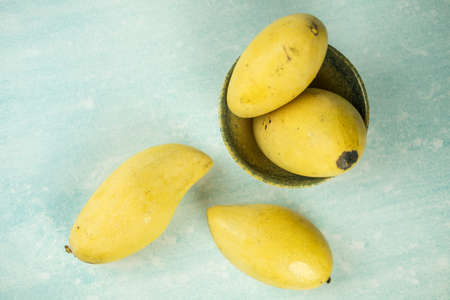 Ripe yellow mango fruit the favorite fruit in Thailandの写真素材
