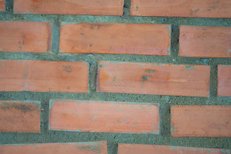 Old red brick wall background and texture, architecture pattern