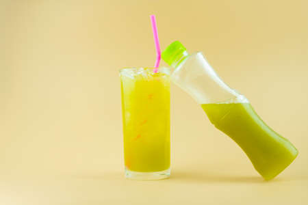 Ready to drink sugarcane juice. It is fresh and cool for your hot summer. The sweet taste helps to release your stress.の写真素材