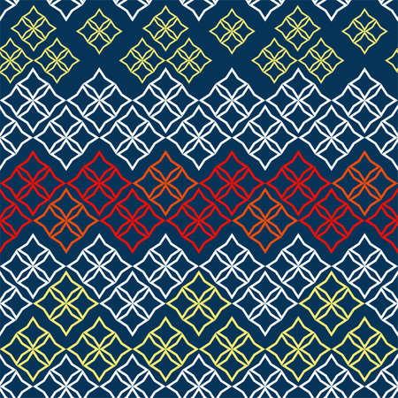 Geometric abstract pattern for fabric pattern.のイラスト素材