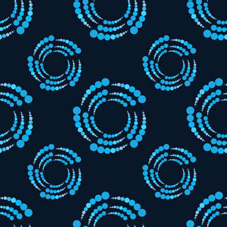Abstract seamless blue circle pattern on blue background, pattern backgroundのイラスト素材