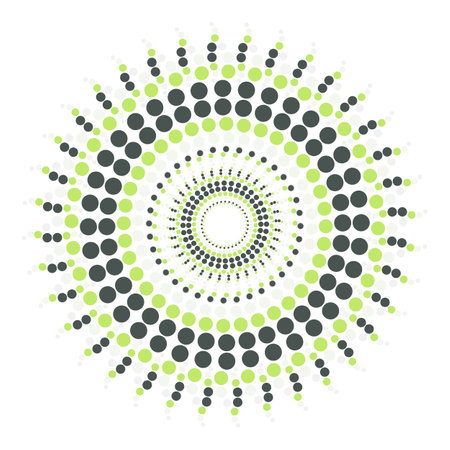 Abstract green circle background with a circle. Design circle Element vector illustrationのイラスト素材