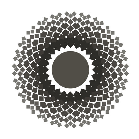 Vector loop circle make with square. Big circleのイラスト素材