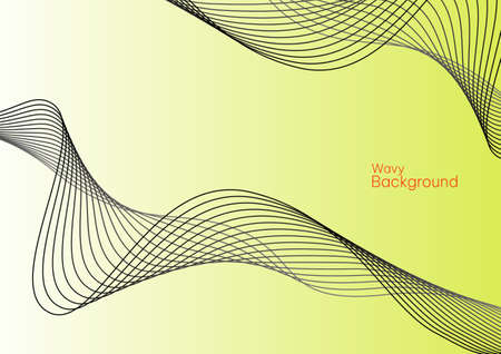 Vector abstract black wavy, banner design web templateのイラスト素材