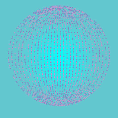 Blue and pink tone vector illustration which consist of circles. Dotted gradient design for your business. Creative geometric background in halftone style with colored spots.のイラスト素材