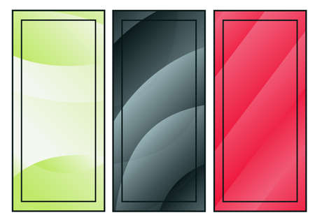 Modern abstract covers set. Cool gradient shapes compositionのイラスト素材