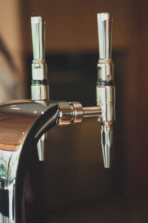 A regular chrome draught beer tapの写真素材