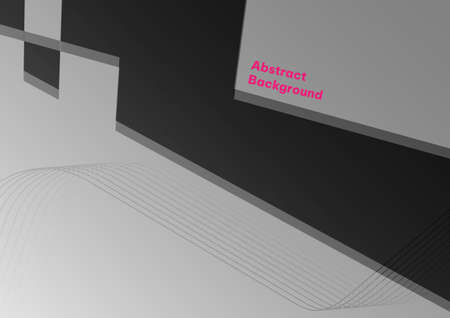 Abstract illustration with black and white rectangular shapes.のイラスト素材