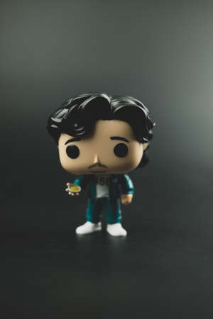 Samut Prakan, Thailand - April 2, 2022 : POP Television: Squid Game â Player 456- Seong Gi-hun. Your favorite characters from the South Korean Netflix series.のeditorial素材