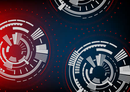 Abstract technology digital hi tech hexagons concept background. Space for your textのイラスト素材