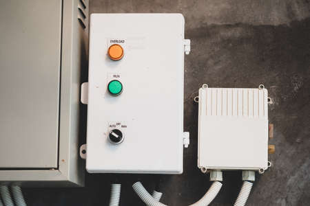 Power electrical panel in apartment building. Close upの写真素材