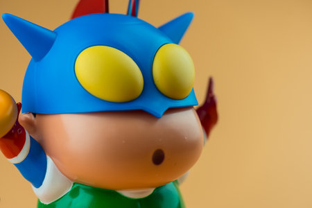 Bangkok, Thailand - December 2, 2022 : Cut Crayon Shinchan Action 3D Mug, Krispy Kreme x Crayon Shinchan 2022, Promotion set in Thailandのeditorial素材