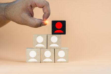 Toxicity and conflict in an organization concept. Dismissal of incompetent workers. Dismissing employees from a team. Demotion. Bad worker. Identify disloyal, and dissent. toxic, non-competent worker.の写真素材