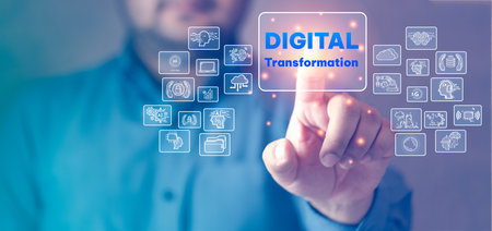 Digital transformation technology strategy, digitization and digitalization of business processes...