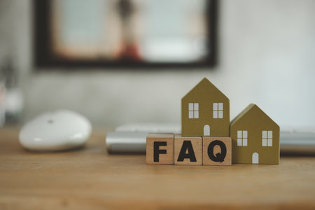 FAQ customer management analysis service for home concept, help desk and call center operator. About support question service assistance conceptの写真素材