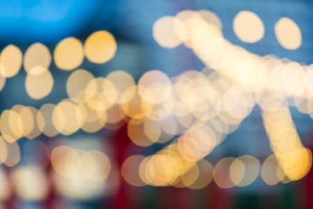 Abstract background orange light bokeh is blur style. Bokeh backgroundの写真素材