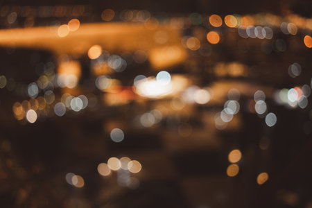 Bokeh image of night view. Blurred photoの写真素材
