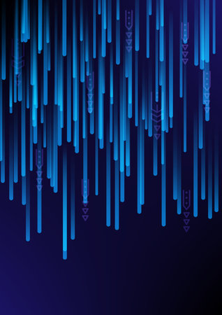 Creative vector illustration of line. Computer background art design. Abstract concept graphic data, technology, decryption, algorithm, encryption elementのイラスト素材