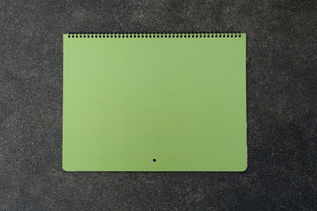Close up blank green wall calendarの写真素材