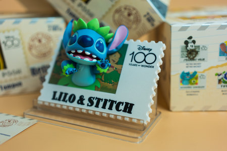 Bangkok, Thailand - May 4, 2024 : Figure of MINISO Disney 100 Years of Wonder Retro Stamp Series Blind Box Figure. Cute toyのeditorial素材