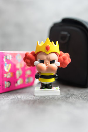 Bangkok, Thailand - May 25, 2024 : Pop Mart Princess Morbucks Battle Suit. Crybaby X Powerpuff Girls Series Figures. Secretのeditorial素材